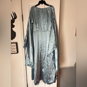 Elegant Blue Satin dress